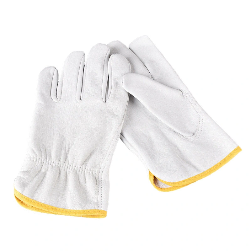 Labour Cheap Protective Safety Cow Leather Gloves for Winter Construction Leather Work Gloves