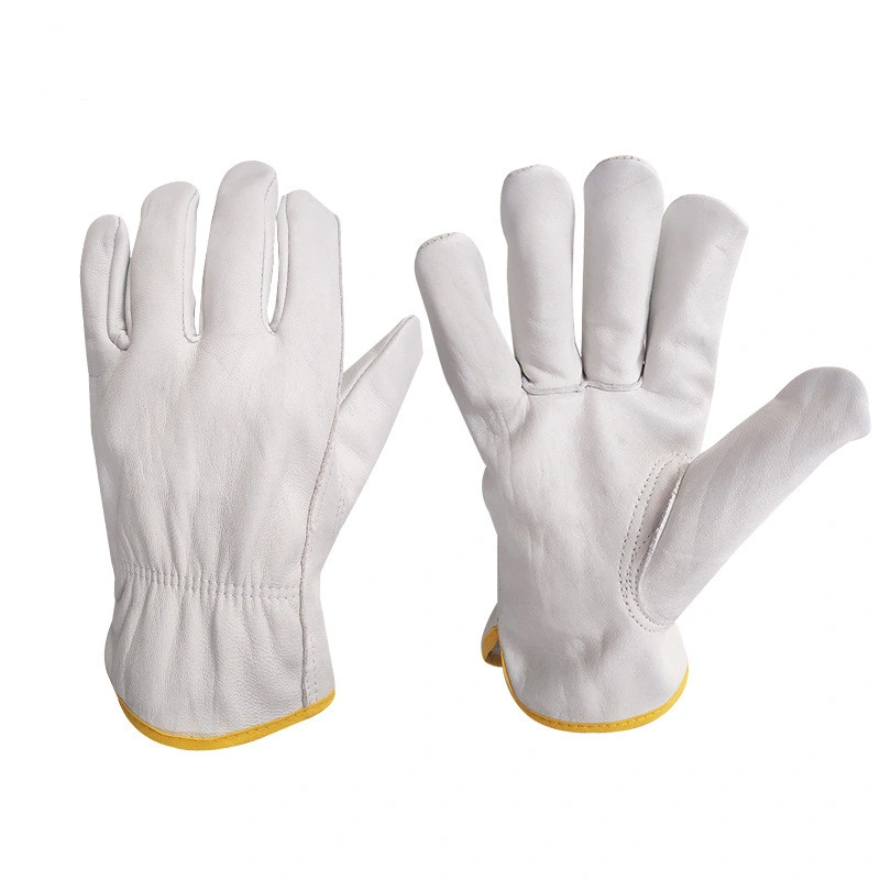 Labour Cheap Protective Safety Cow Leather Gloves for Winter Construction Leather Work Gloves