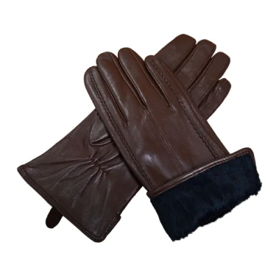 Custom China Factory Fashion Winter Gants d'équitation coupe-vent pour femmes Gants en peau de mouton Gants d'hiver en cuir véritable pour le travail